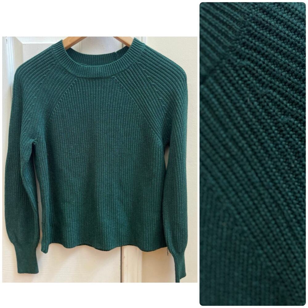 Jessica Simpson Evergreen Mallory Dolman Sleeves Ribbed Pullover Sweater Small
